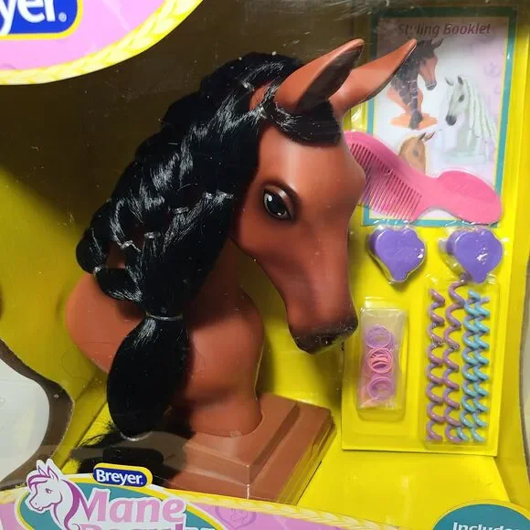 Breyer Mane Beauty Blaze Styling Head Horse Hair 50 Pieces Comb Curlers HTF - Picture 2 of 6